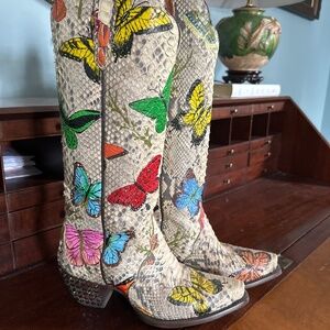 Hand painted cowboy boots
